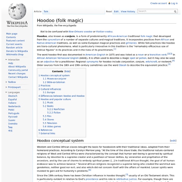 Hoodoo (folk magic) - Wikipedia, the free encyclopedia - Nightly