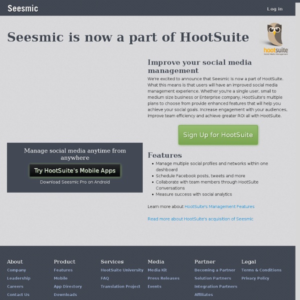 Seesmic - All of your social services in one place