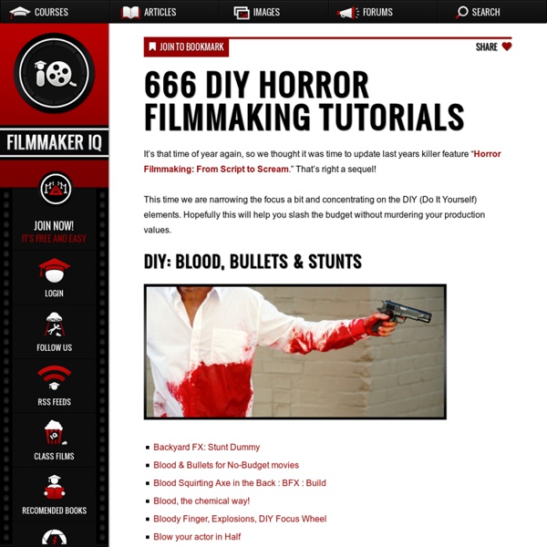 666 DIY Horror Filmmaking Tutorials
