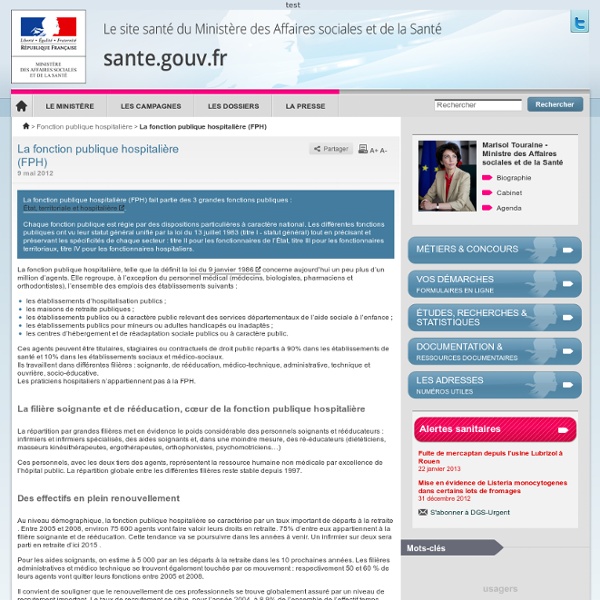 Ministère de la santé - fonction publique hospitalière (FPH)