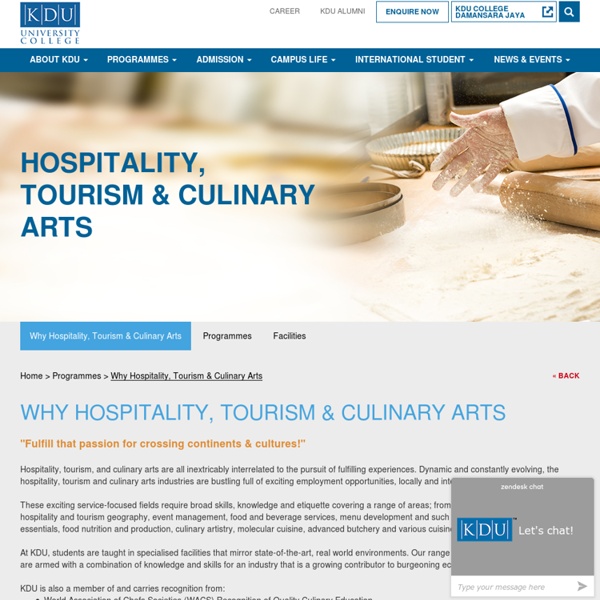 Here's A Few Tips on Why Study Hospitality, Tourism & Culinary Arts