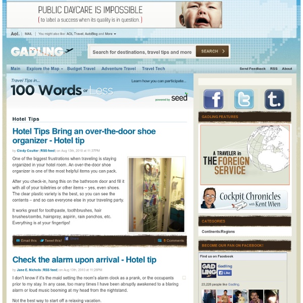 Hotel Tips - 100 Words or Less - Gadling