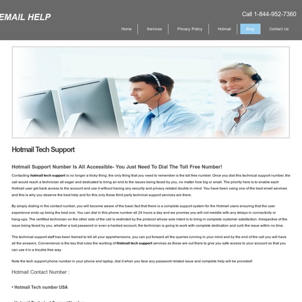 Hotmail Customer Support,Tech Support Number