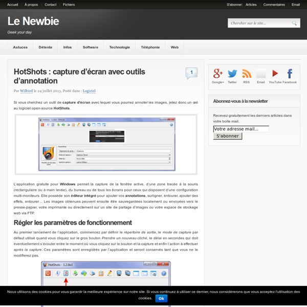 HotShots : capture d’écran avec annotations