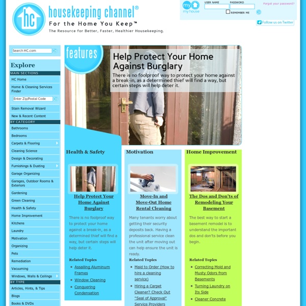 Housekeeping Channel - For the Home You Keep - The Resource for Better, Faster, Healthier Housekeeping..
