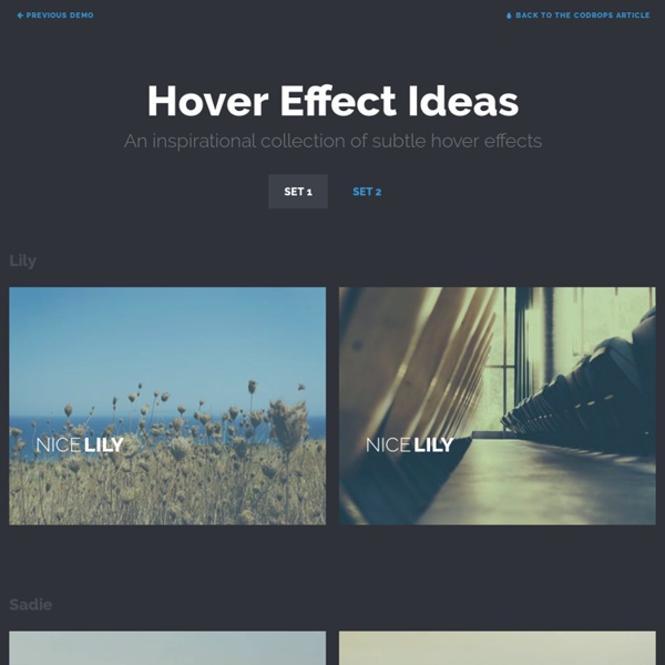 Hover Effect Ideas