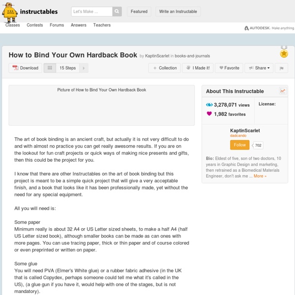 How To Bind Your Own Hardback Book