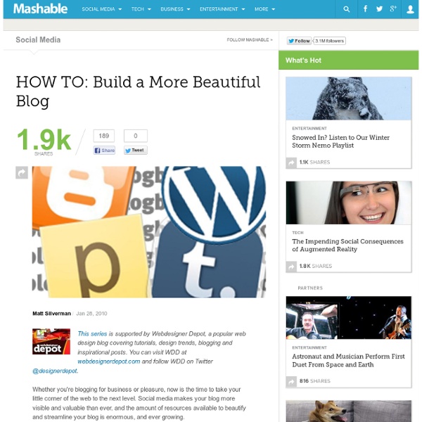 HOW TO: Build a More Beautiful Blog