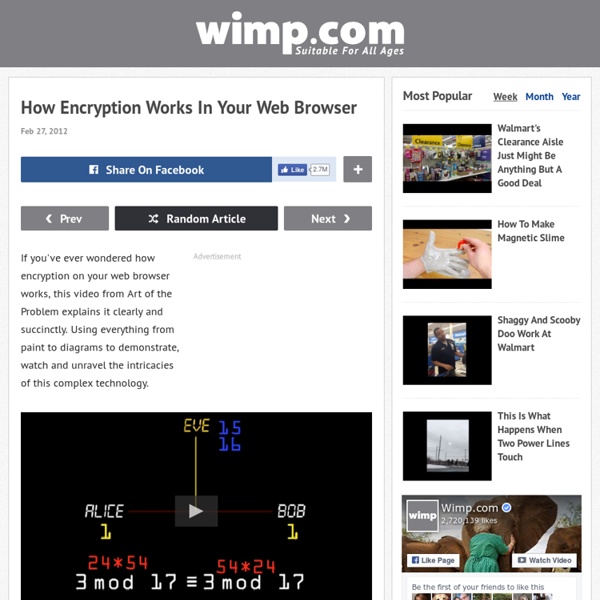 How encryption works in your web browser