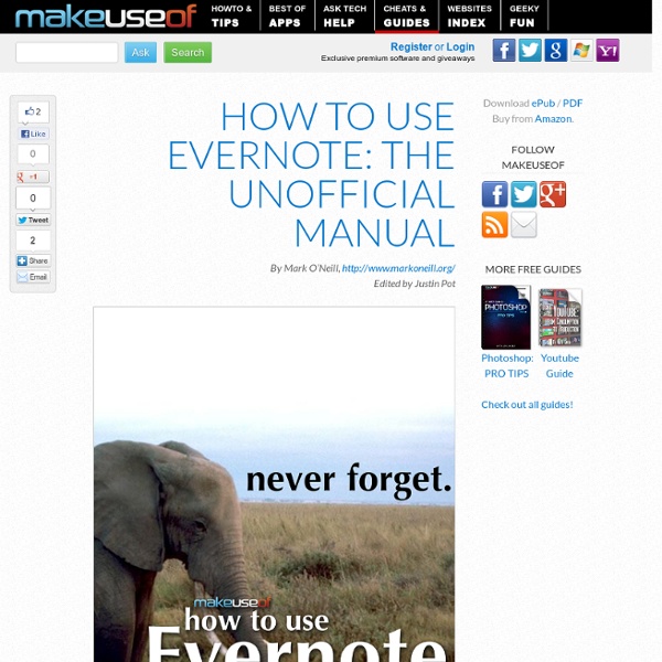 DOWNLOAD How To Use Evernote: The Missing Manual