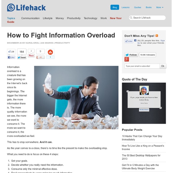 How to Fight Information Overload