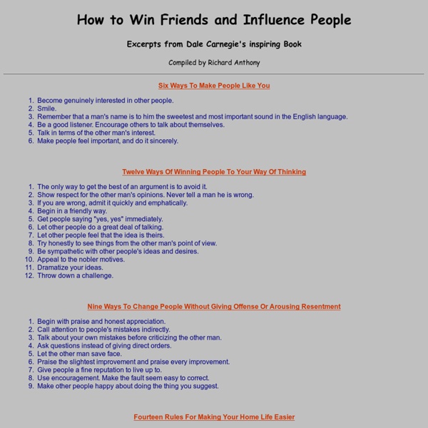 How to Win Friends and Influence People