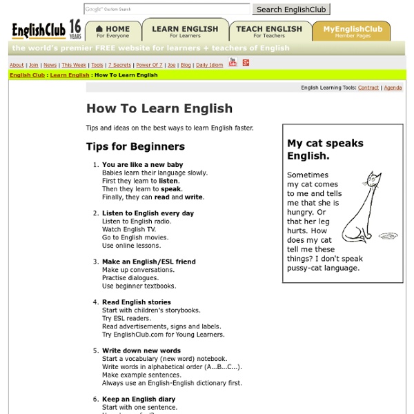 How To Learn English