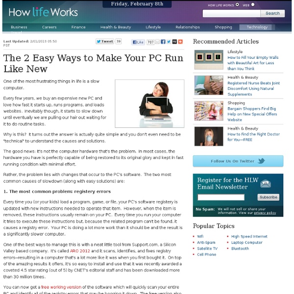 How to Make Your PC as Fast as the Day You Bought it