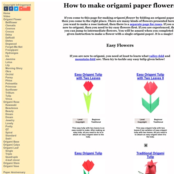 How to make origami flower