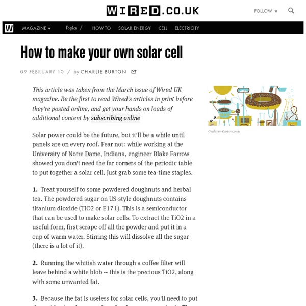 How to make your own solar cell  Pearltrees