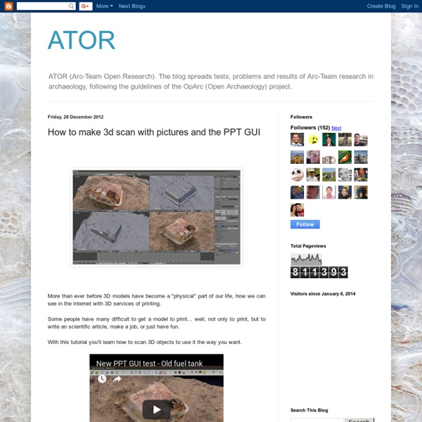 ATOR: How to make 3d scan with pictures and the PPT GUI