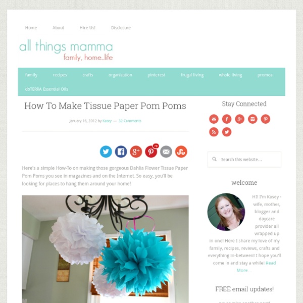 How To Make Tissue Paper Pom Poms