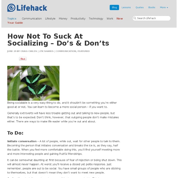 How Not To Suck At Socializing – Do’s & Don’ts - Stepcase Lifehack