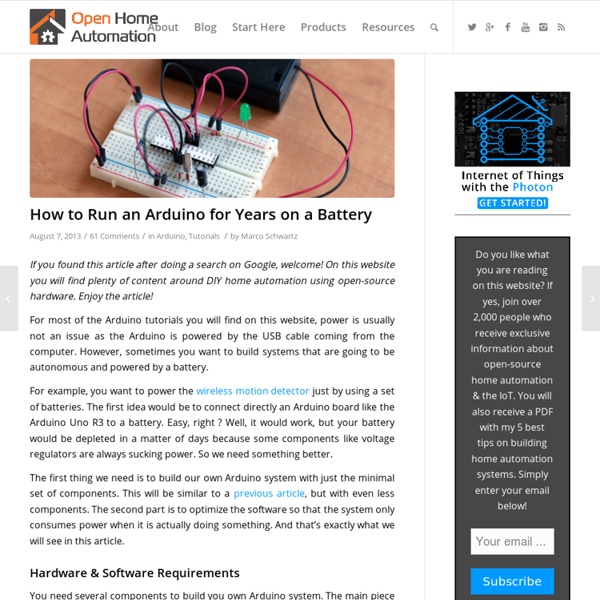 How to Run an Arduino for Years on a Battery