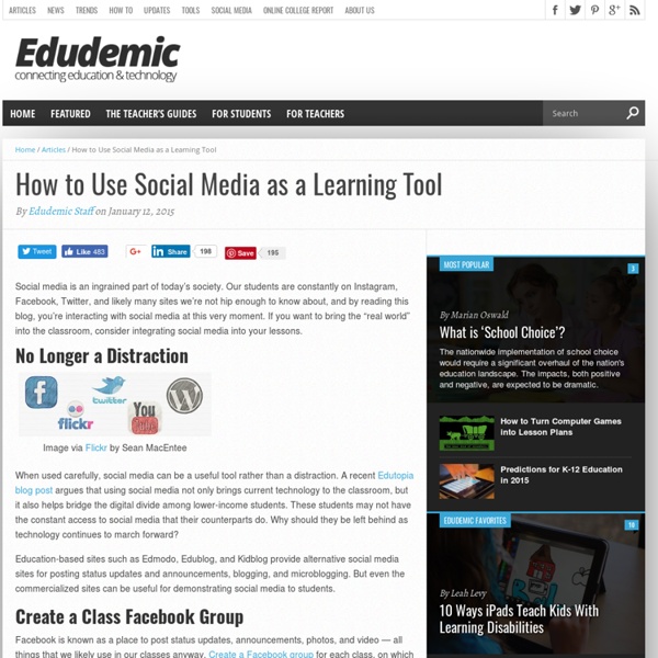 How to Use Social Media as a Learning Tool