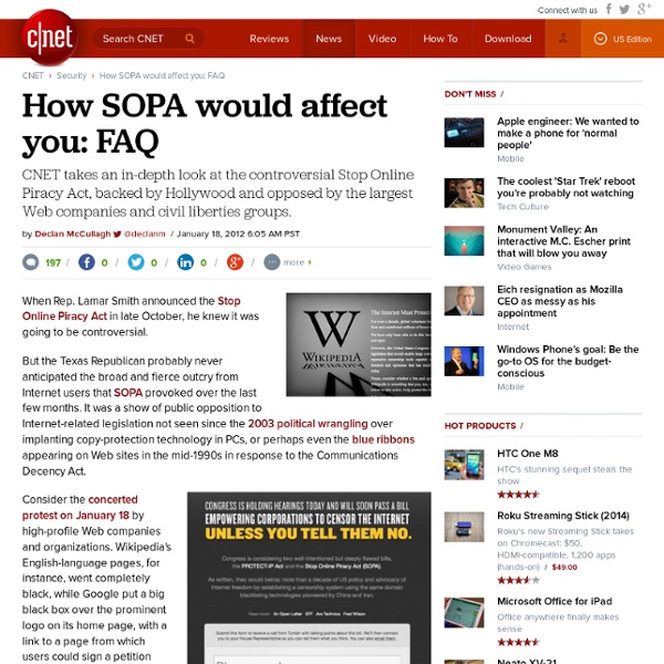 How SOPA would affect you: FAQ