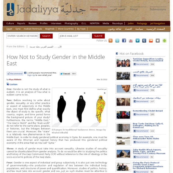 How Not to Study Gender in the Middle East