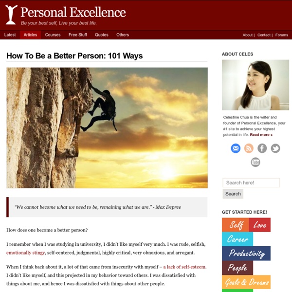 How To Be a Better Person: 101 Ways