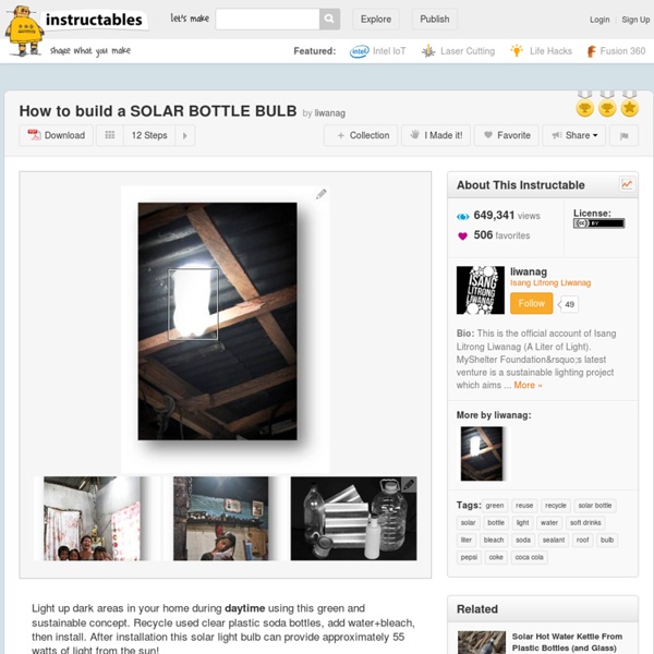 How to build a SOLAR BOTTLE BULB