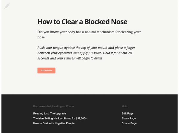 How to Clear a Blocked Nose