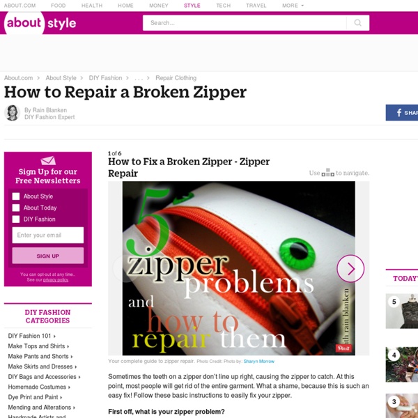 How to Fix a Broken Zipper - Zipper Repair