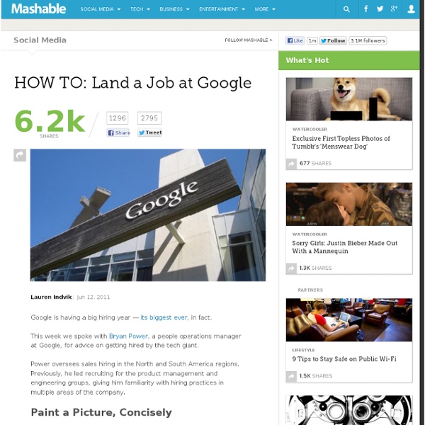 HOW TO: Land a Job at Google