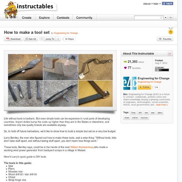 How to make a tool set