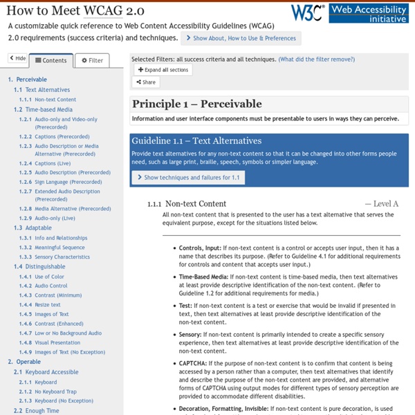How to Meet WCAG 2.0