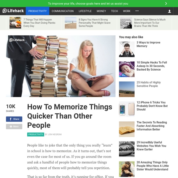 How to Memorize Things Quickly