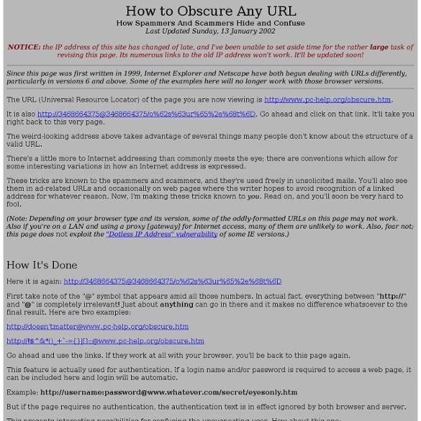 How to Obscure Any URL