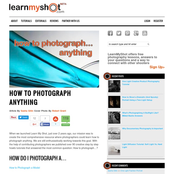 How to Photograph Anything