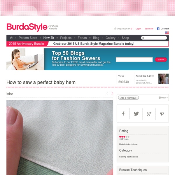How to sew a perfect baby hem