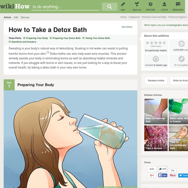 How to Take a Detox Bath