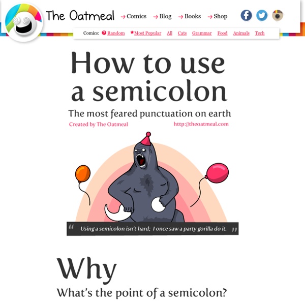 How to use a semicolon