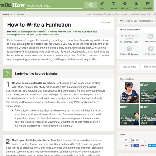 How to Write a Fanfiction: 12 Steps