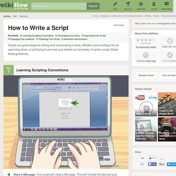 How to Write a Script: 8 steps