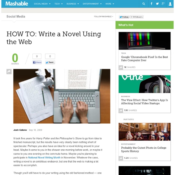 HOW TO Write a Novel Using the  (Mashable) Pearltrees