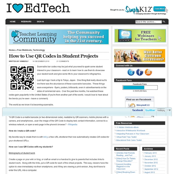 How to Use QR Codes in Student Projects