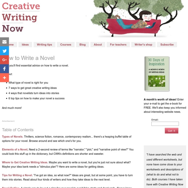 How to Write a Novel - Novel Writing Tips