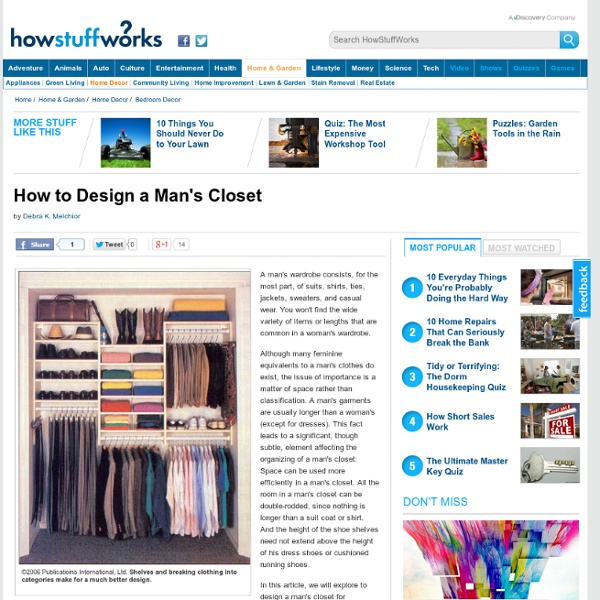 How to Design a Man's Closet"