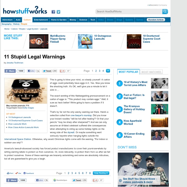 11 Stupid Legal Warnings"
