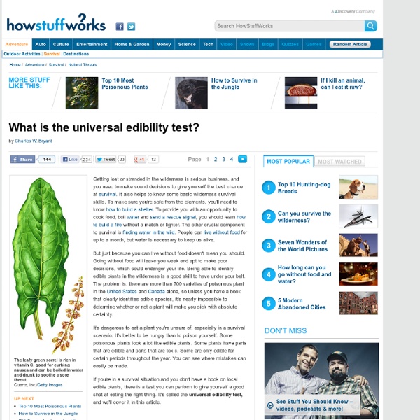 What is the universal edibility test?"