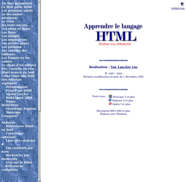 Html - Apprendre le langage Html