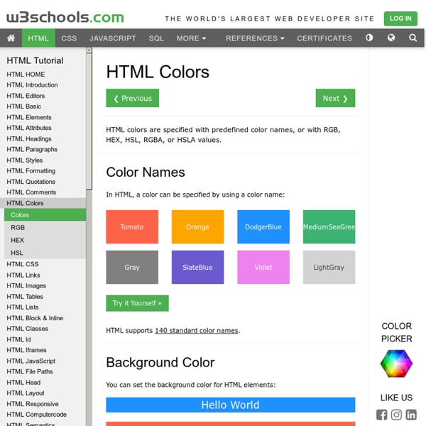 HTML Colors